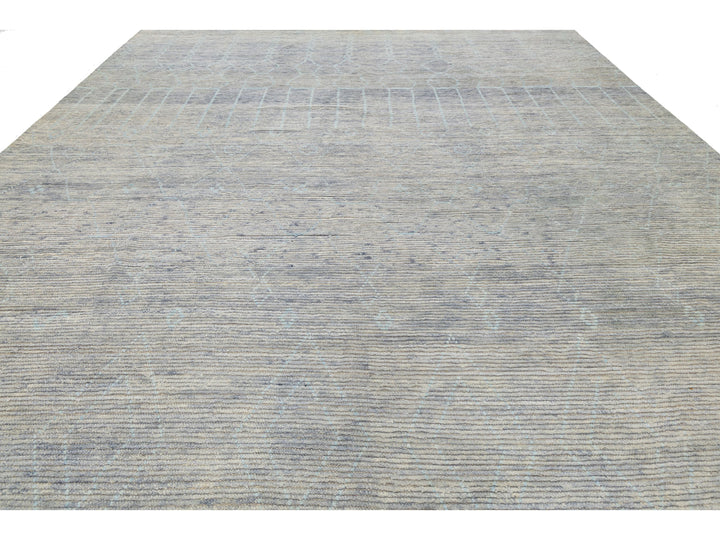 Modern Moroccan Wool Rug 12 X 16