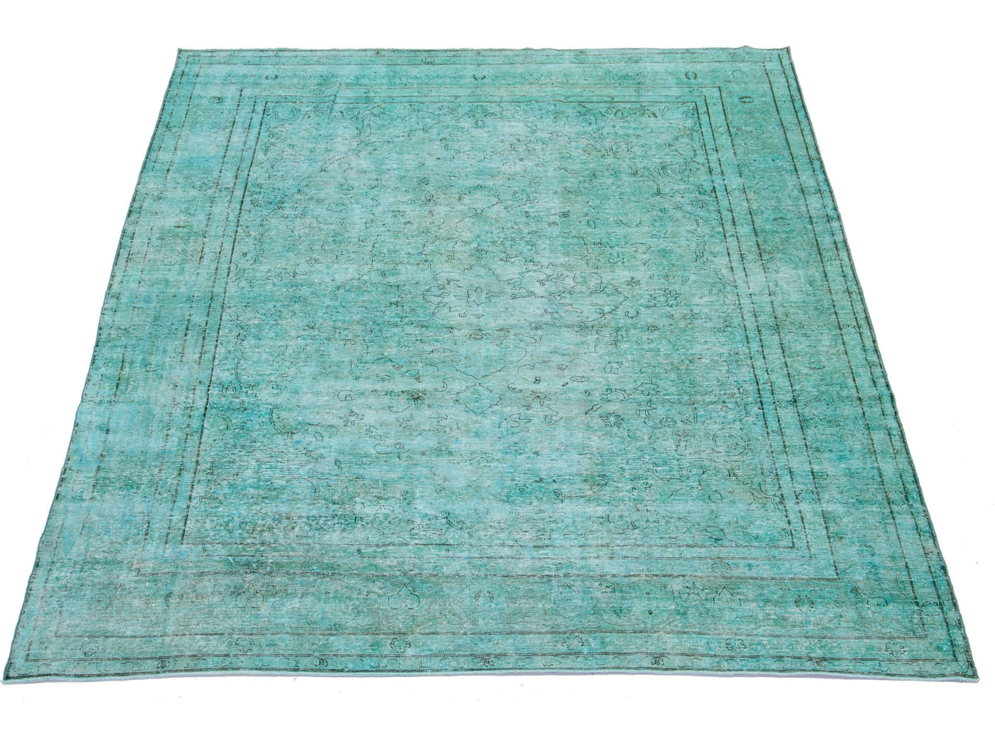 Antique Overdyed Wool Rug 8 X 11