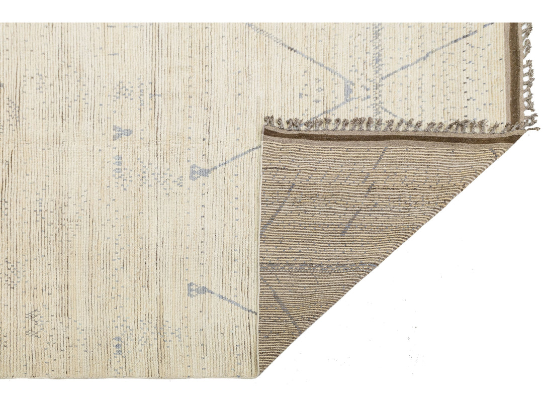 Modern Moroccan Wool Rug 12 X 16