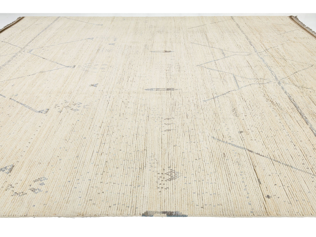 Modern Moroccan Wool Rug 12 X 16
