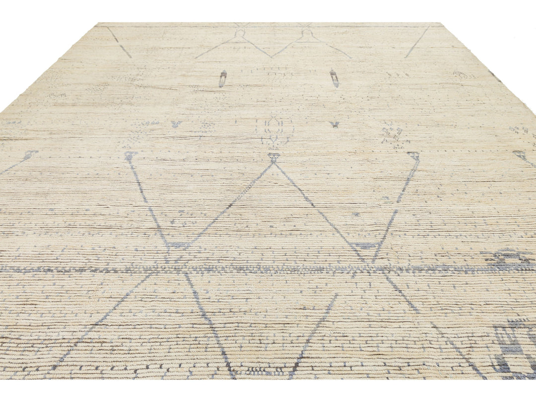 Modern Moroccan Wool Rug 12 X 16