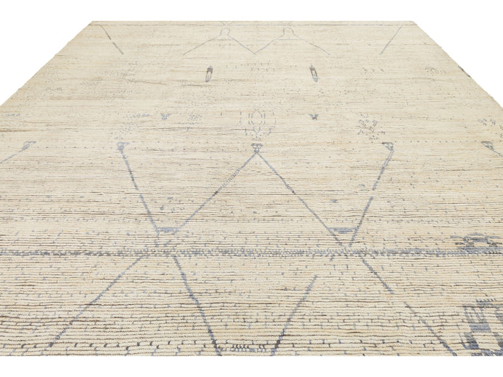 Modern Moroccan Wool Rug 12 X 16
