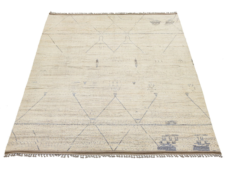 Modern Moroccan Wool Rug 12 X 16