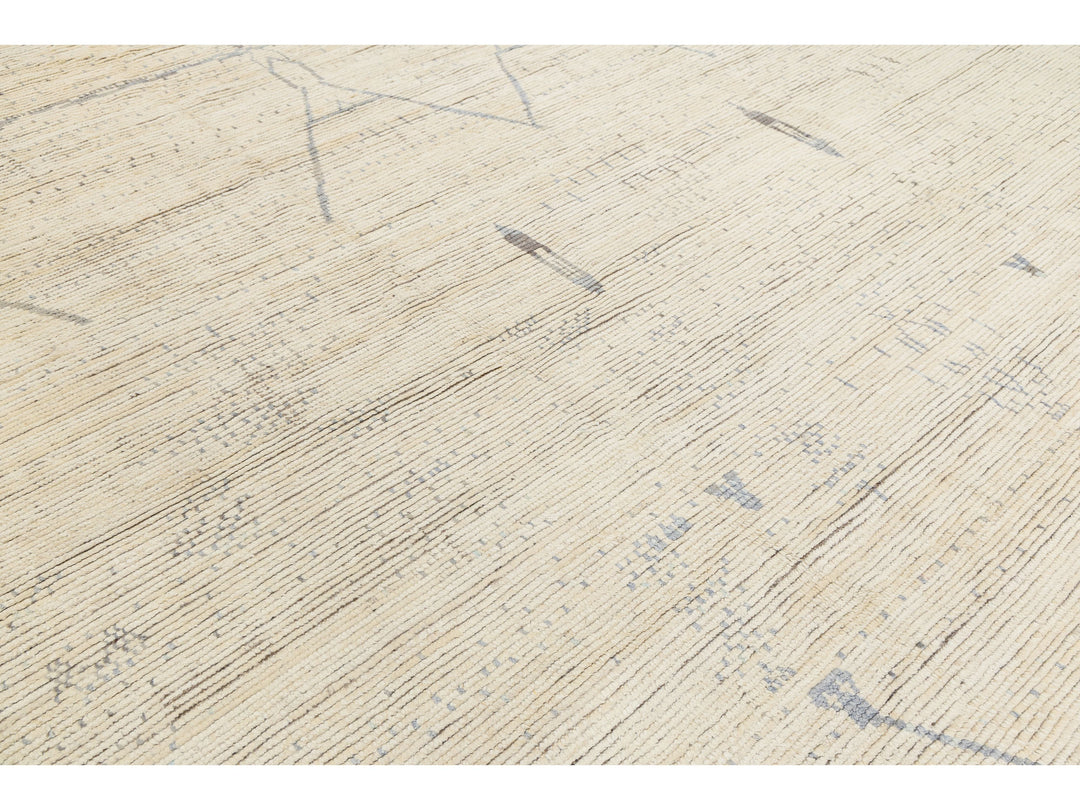 Modern Moroccan Wool Rug 12 X 16