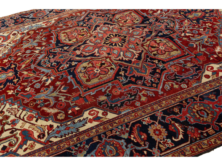 Antique Persian Serapi Wool Rug 9 X 11