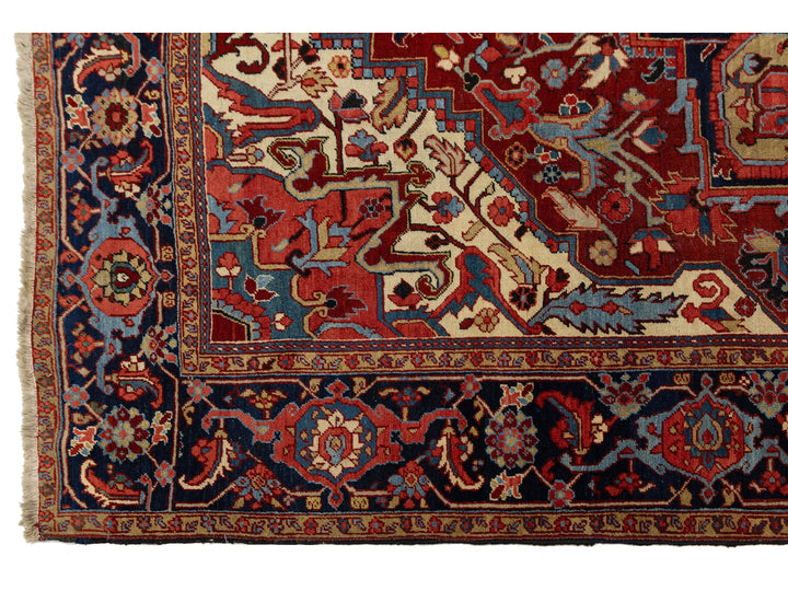 Antique Persian Serapi Wool Rug 9 X 11