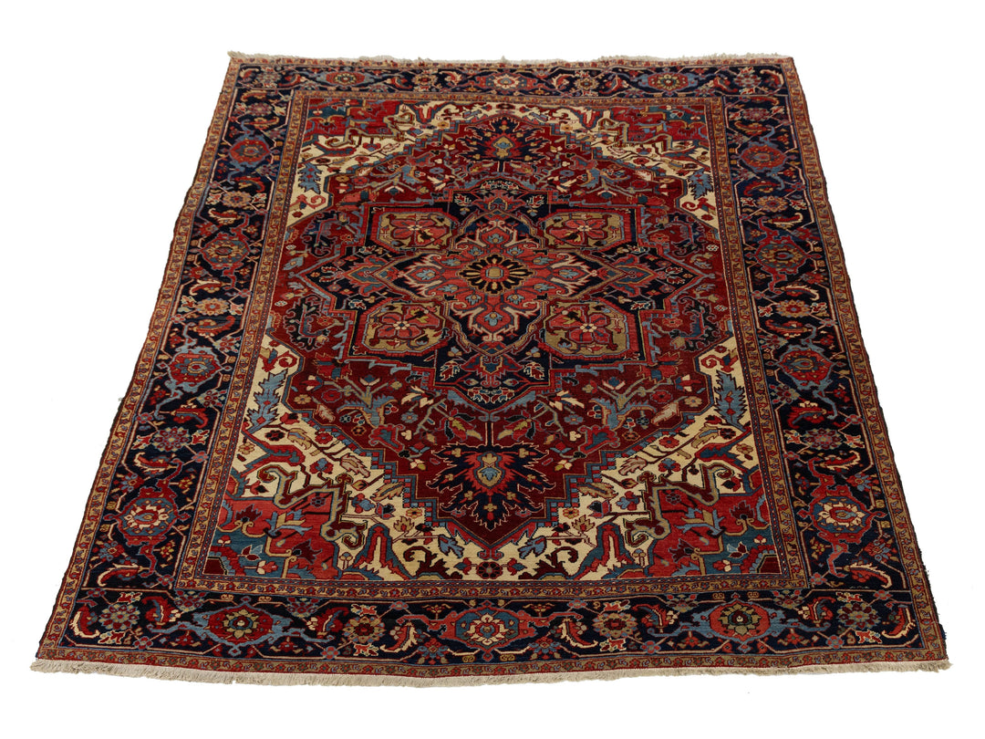 Antique Persian Serapi Wool Rug 9 X 11
