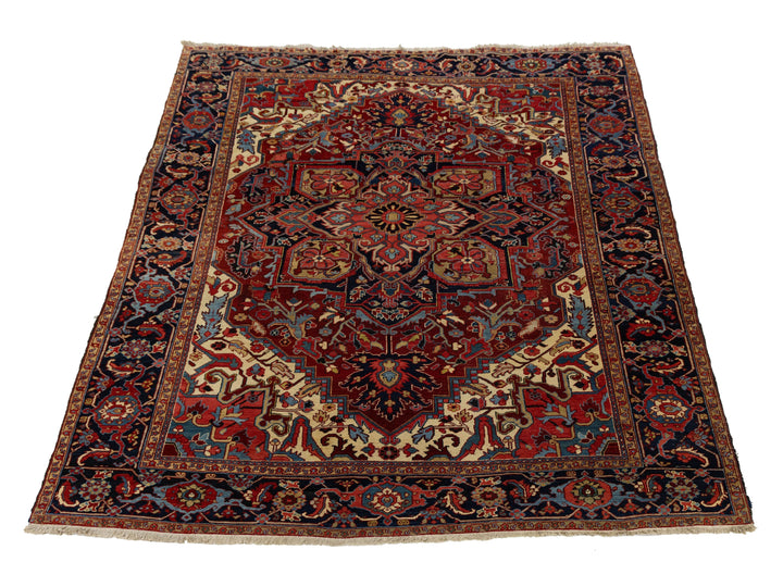 Antique Persian Serapi Wool Rug 9 X 11