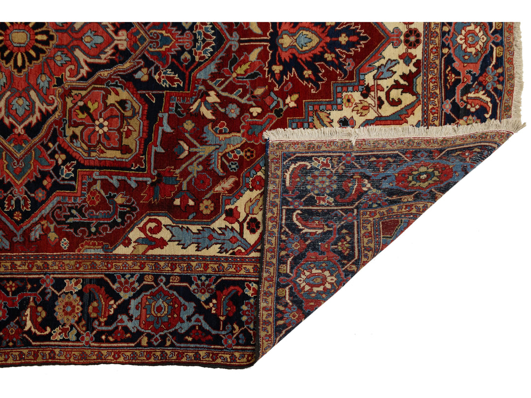 Antique Persian Serapi Wool Rug 9 X 11