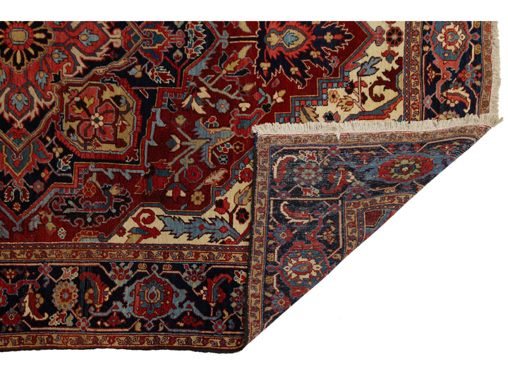 Antique Persian Serapi Wool Rug 9 X 11