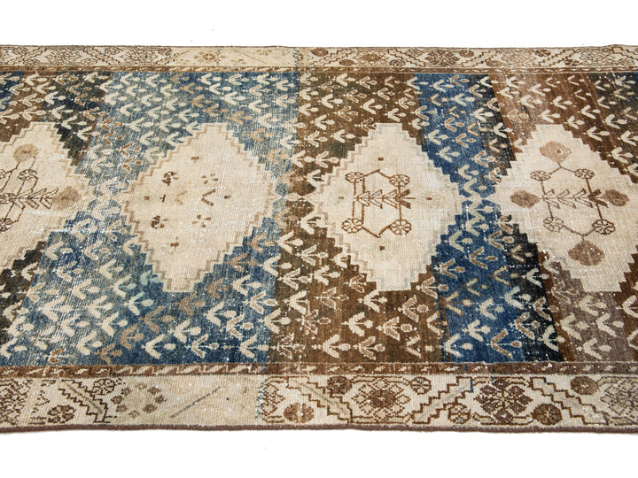 Antique Malayer Wool Runner 4 X 14