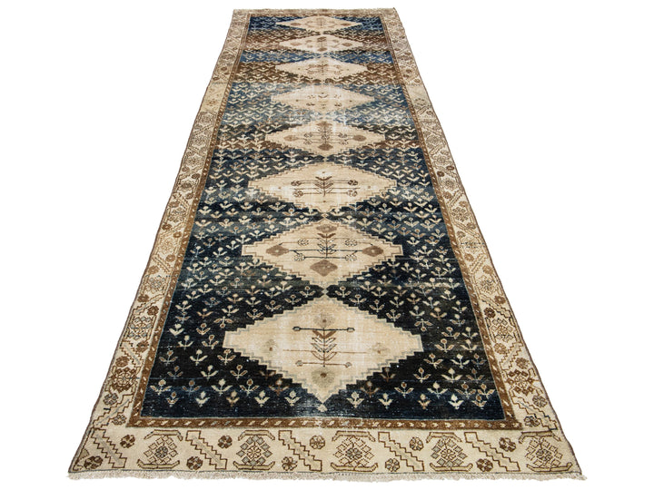 Antique Malayer Wool Runner 4 X 14