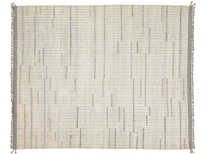 Modern Moroccan Wool Rug 12 X 15