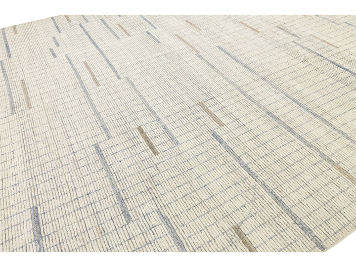 Modern Moroccan Wool Rug 12 X 15