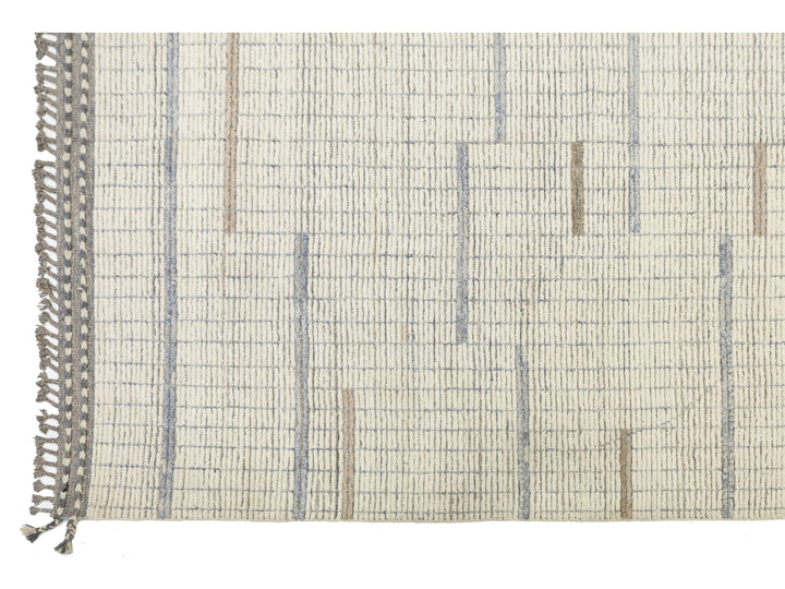 Modern Moroccan Wool Rug 12 X 15
