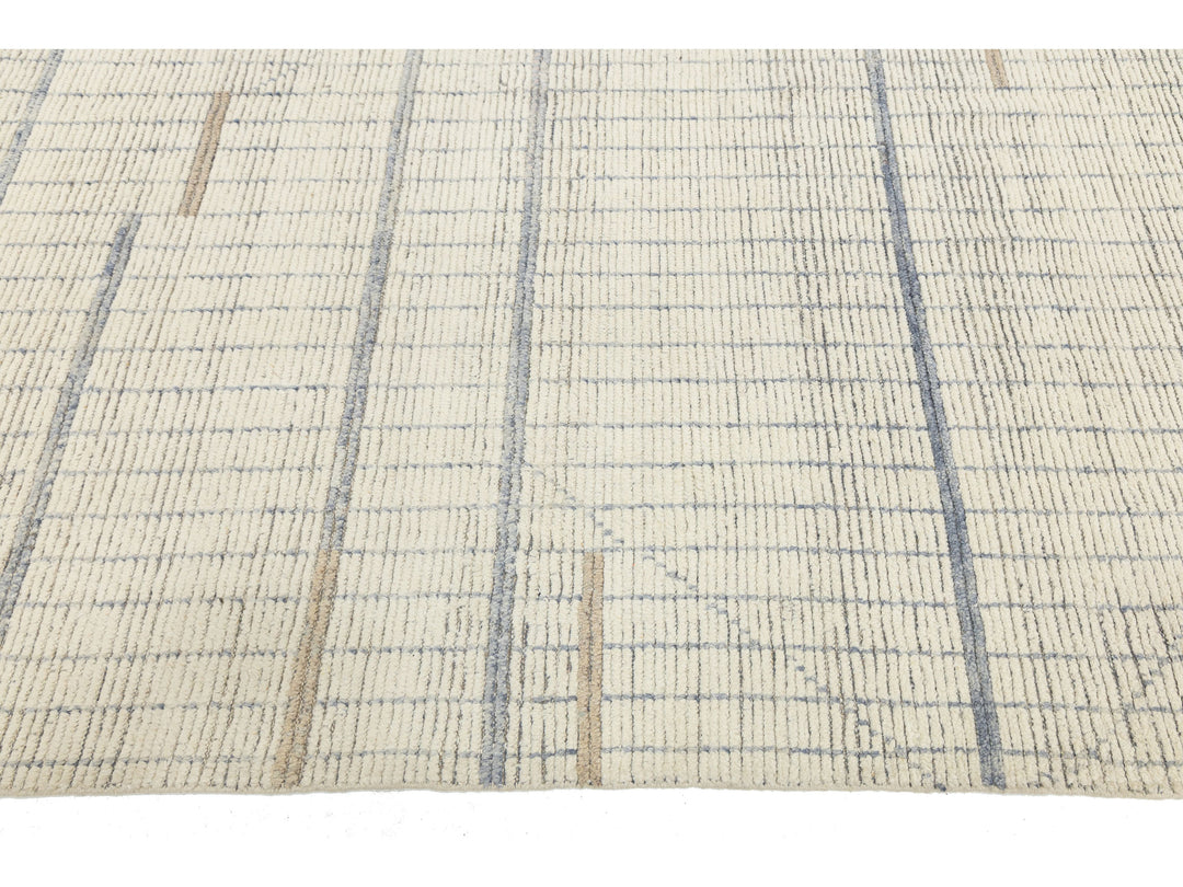 Modern Moroccan Wool Rug 12 X 15