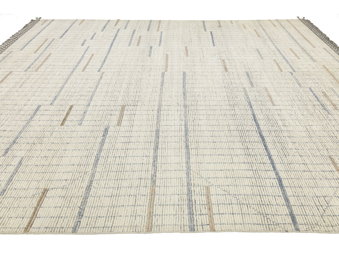 Modern Moroccan Wool Rug 12 X 15