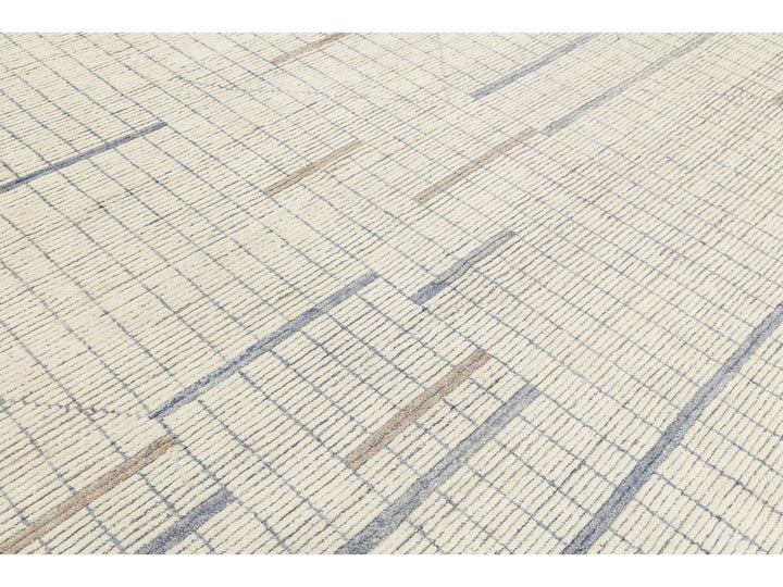 Modern Moroccan Wool Rug 12 X 15