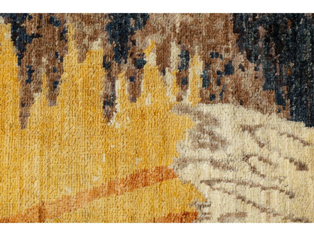 Modern Arts &amp; Crafts Wool Rug 10 X 14
