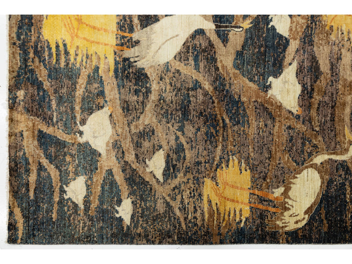 Modern Arts &amp; Crafts Wool Rug 10 X 14