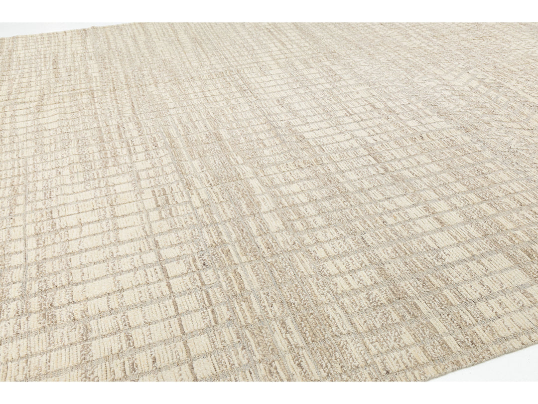 Modern Moroccan Wool Rug 12 X 16