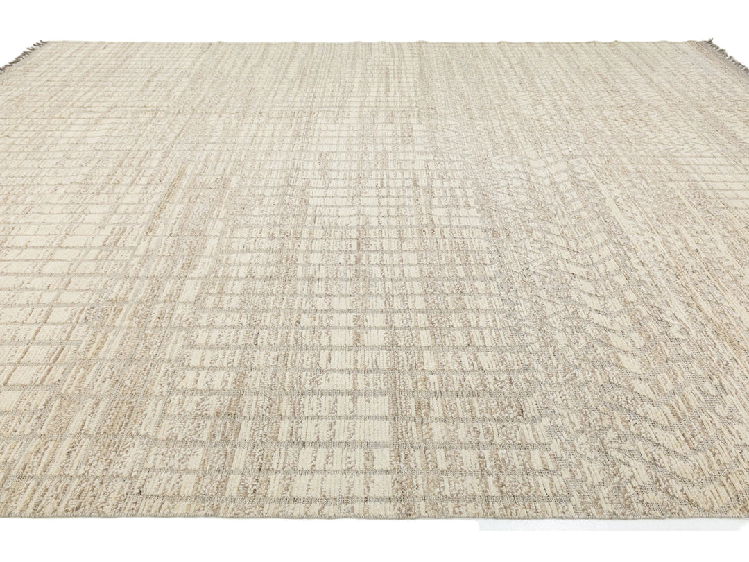 Modern Moroccan Wool Rug 12 X 16