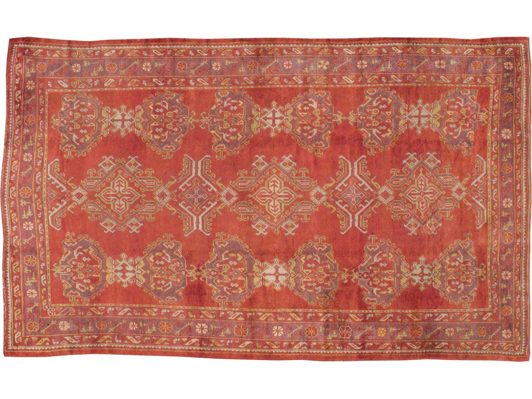 Antique Turkish Oushak Wool Rug 8 X 13