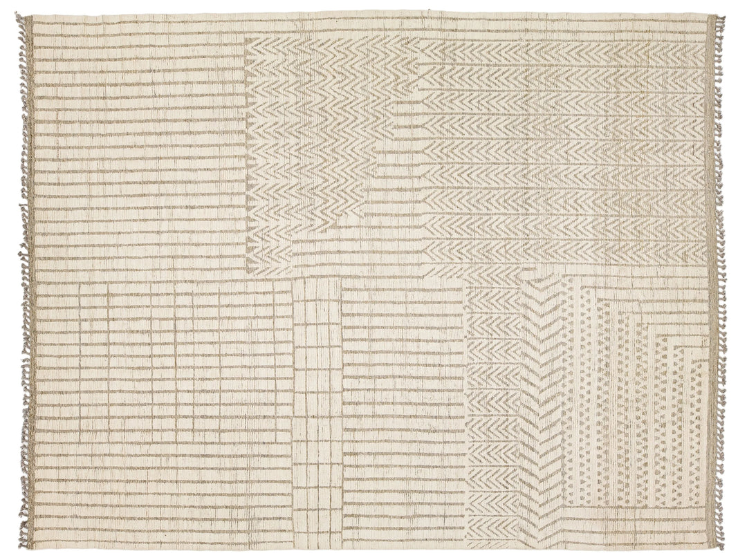 Modern Moroccan Wool Rug 12 X 15