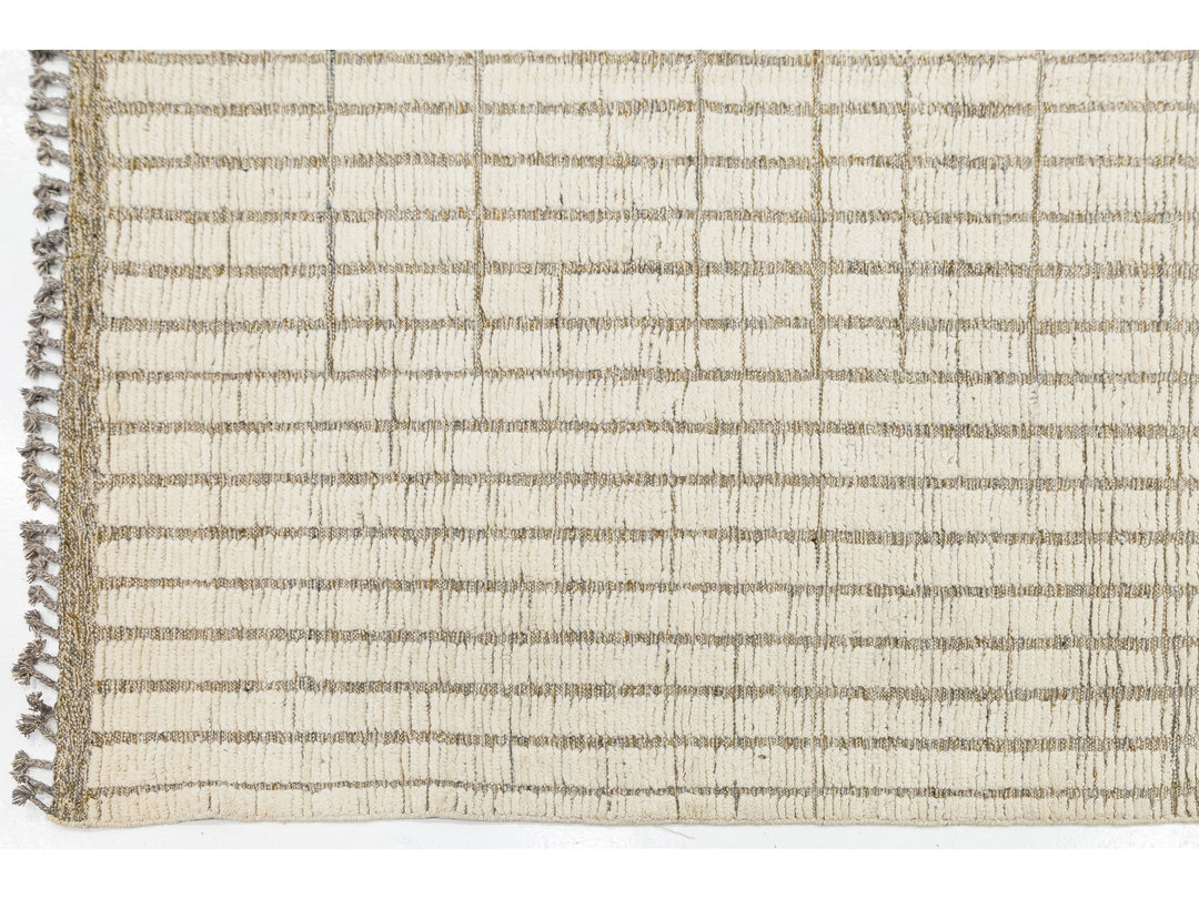 Modern Moroccan Wool Rug 12 X 15