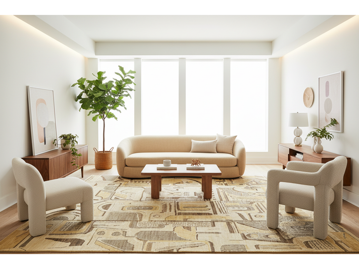 Modern Wool Rug 9 X 12