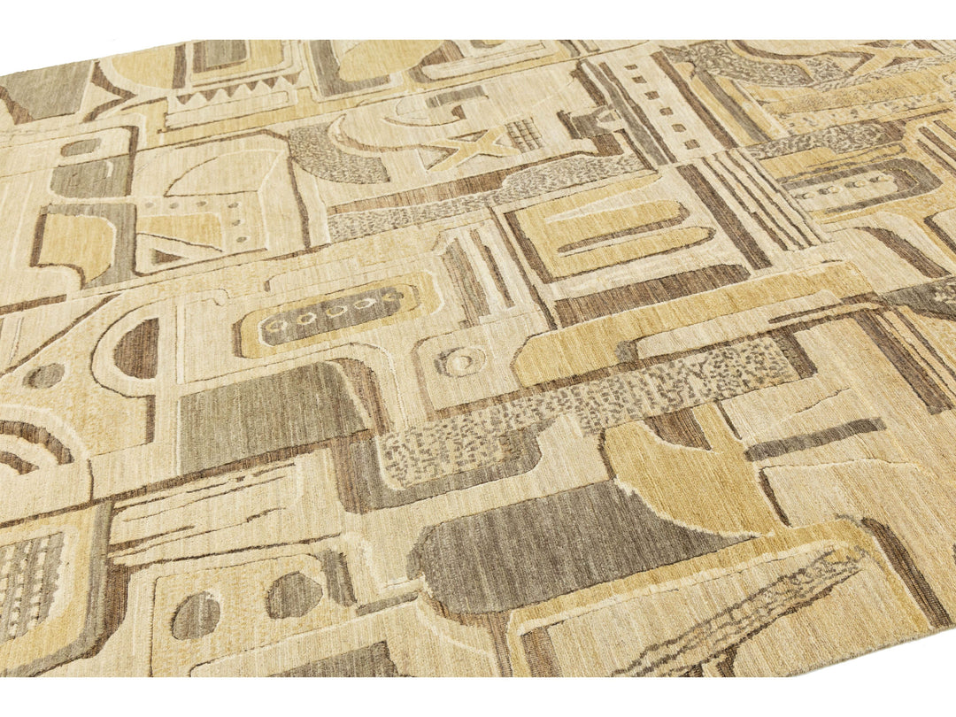 Modern Wool Rug 9 X 12