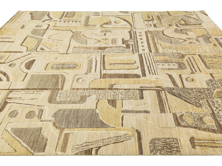 Modern Wool Rug 9 X 12