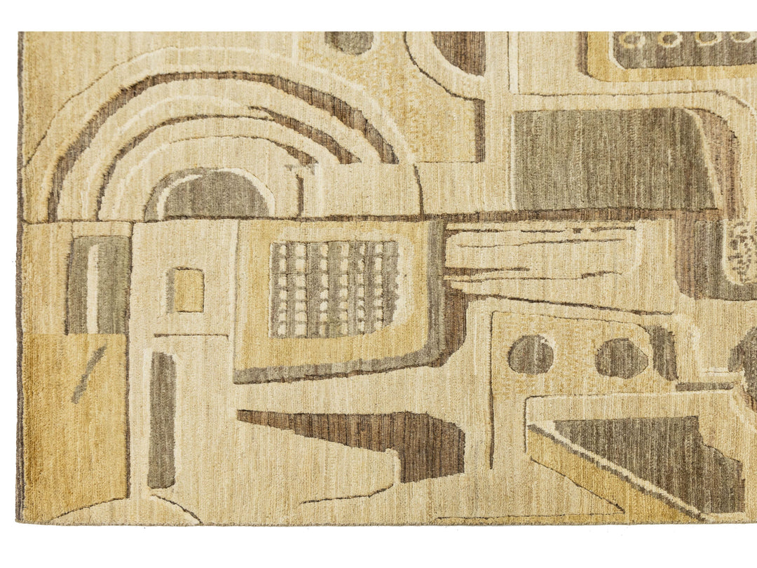 Modern Wool Rug 9 X 12