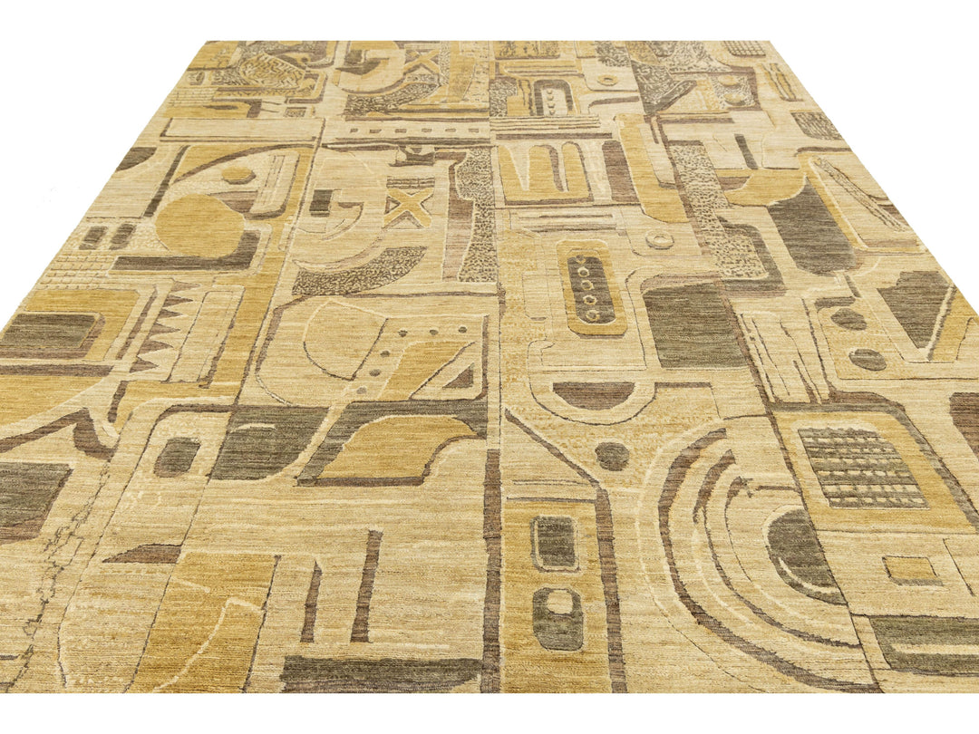 Modern Wool Rug 9 X 12