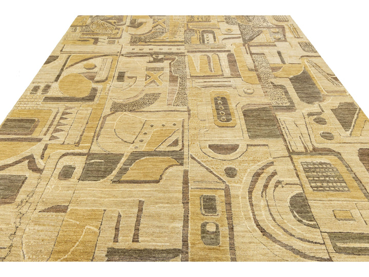 Modern Wool Rug 9 X 12