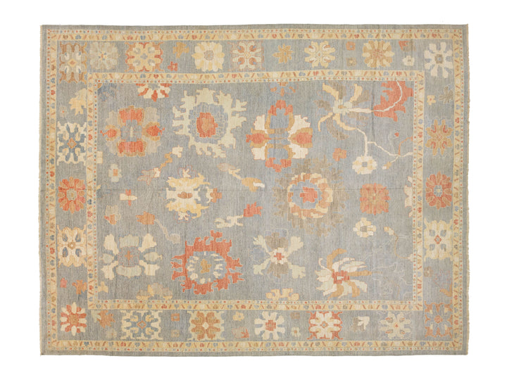 Modern Oushak Wool Rug 14 X 17