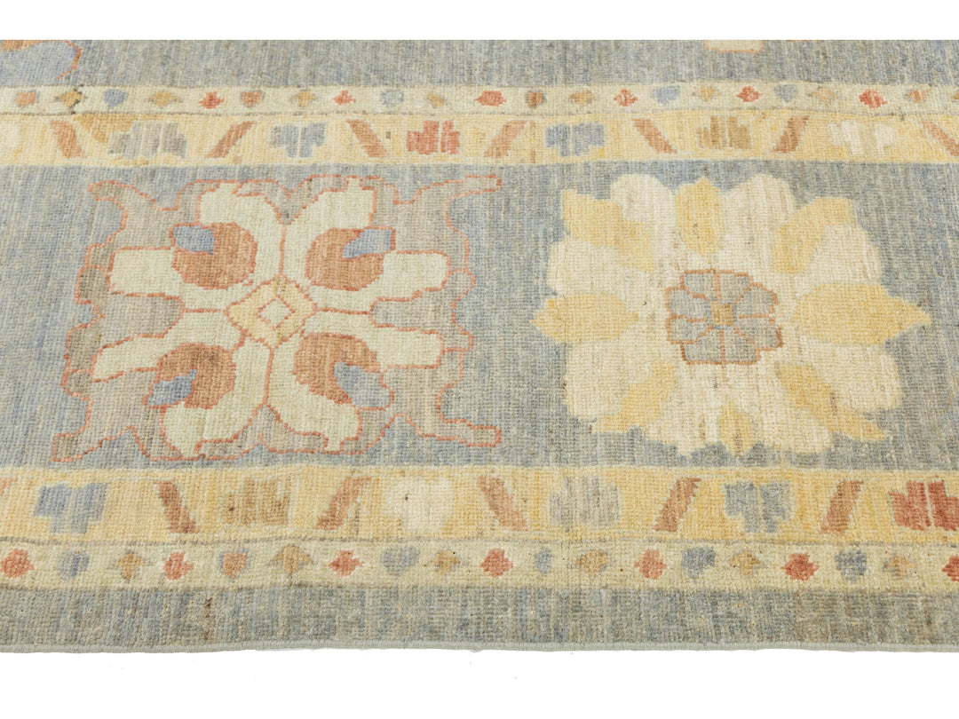 Modern Oushak Wool Rug 14 X 17