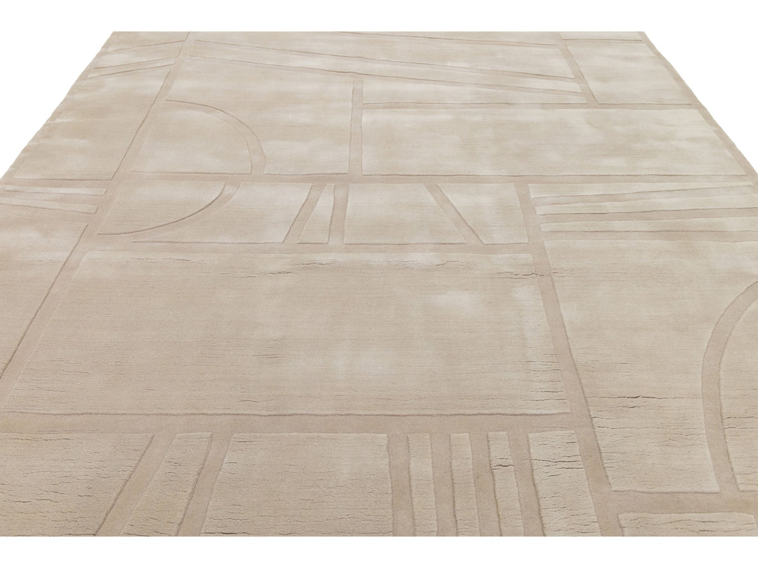 Modern Wool Rug 9 X 12