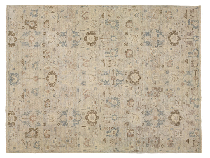 Modern Oushak Wool Rug 13 X 17