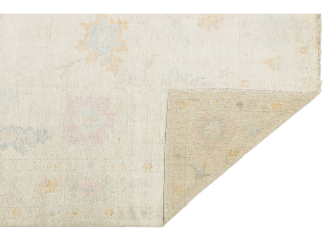 Modern Oushak Wool Rug 12 X 15