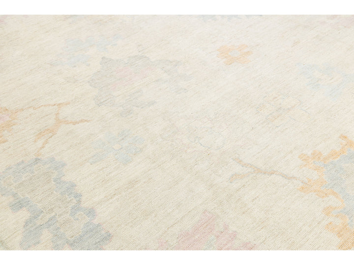Modern Oushak Wool Rug 12 X 15