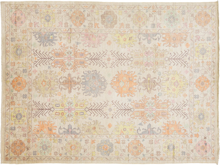 Modern Oushak Wool Rug 10 X 13