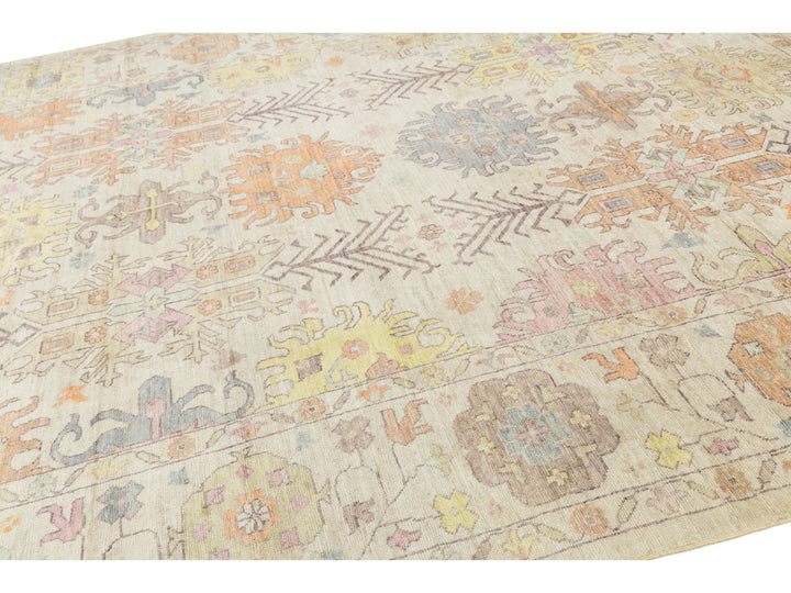 Modern Oushak Wool Rug 10 X 13