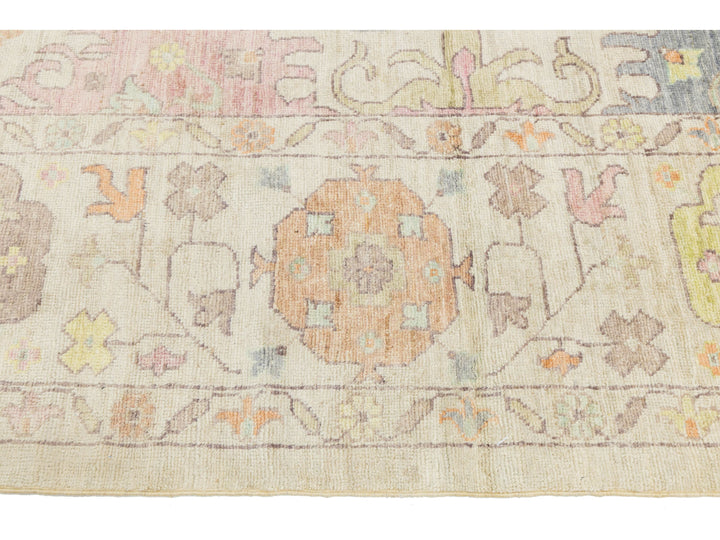 Modern Oushak Wool Rug 10 X 13
