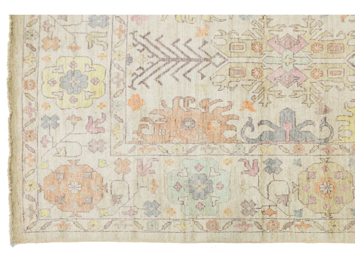 Modern Oushak Wool Rug 10 X 13