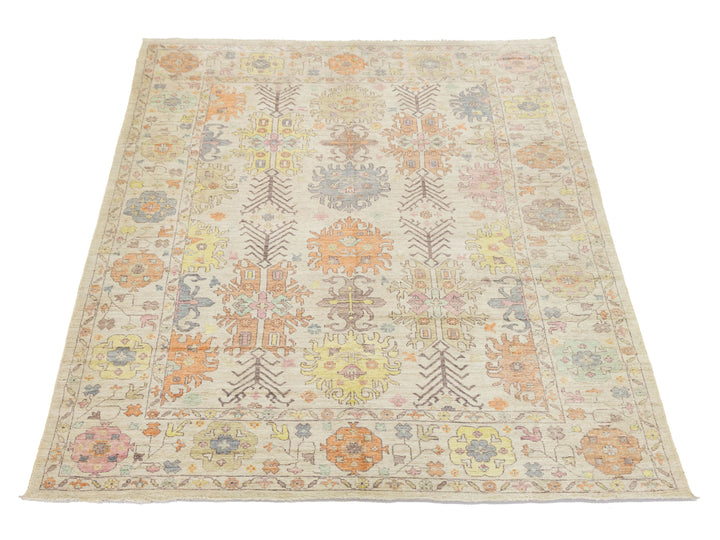 Modern Oushak Wool Rug 10 X 13