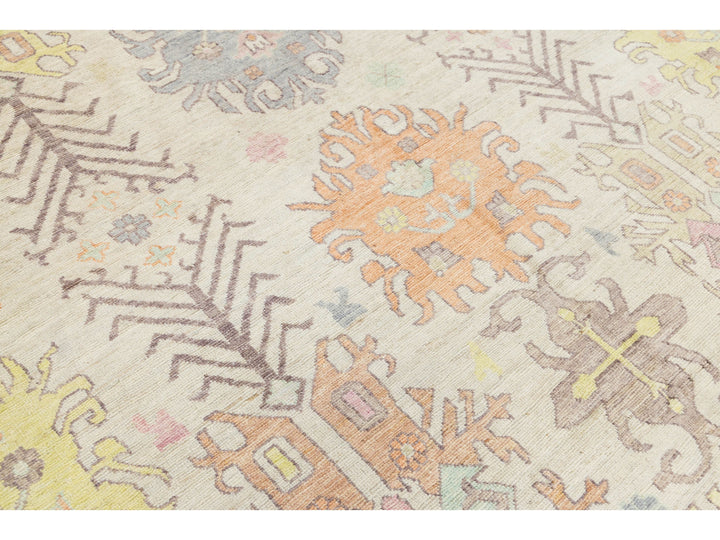 Modern Oushak Wool Rug 10 X 13