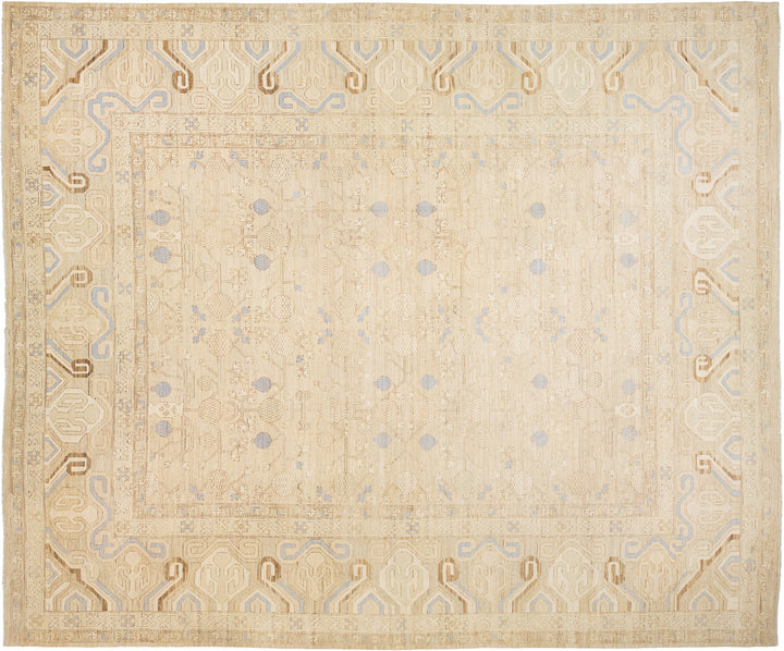 Modern Khotan Wool Rug 17 X 21