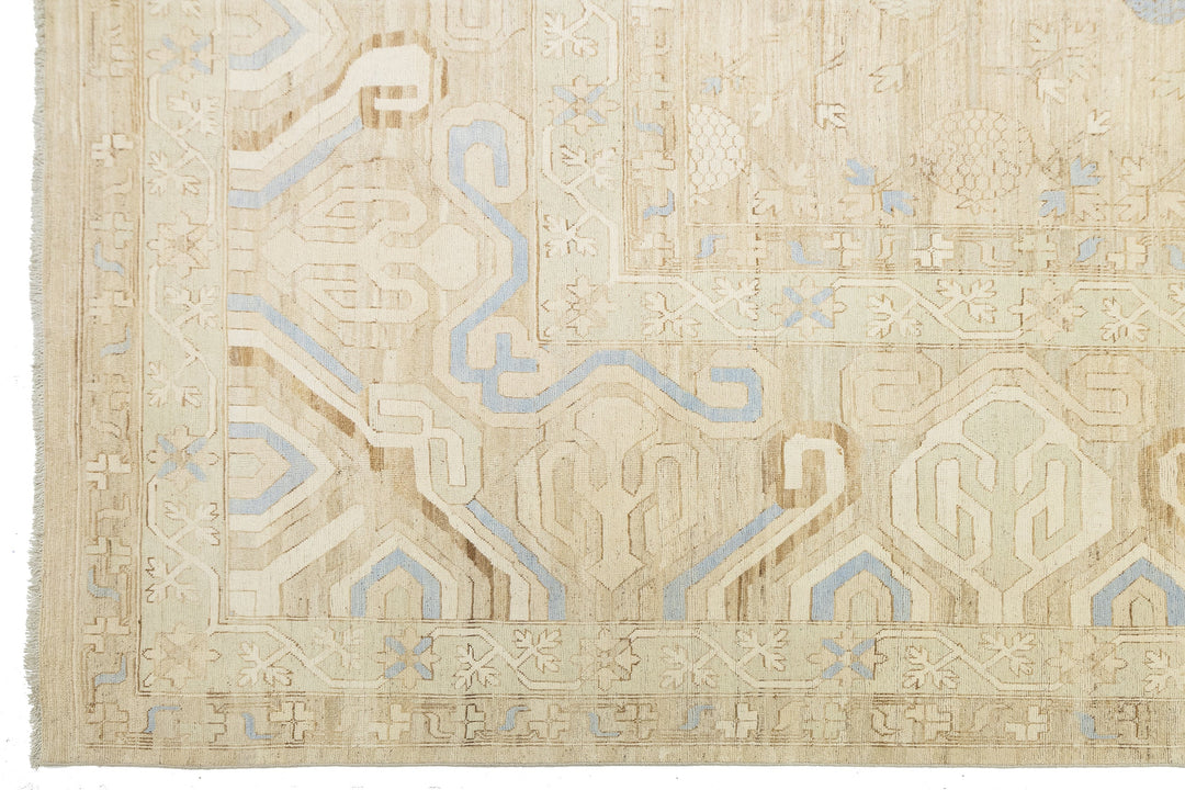 Modern Khotan Wool Rug 17 X 21