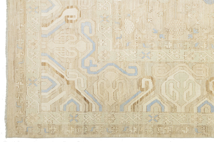 Modern Khotan Wool Rug 17 X 21